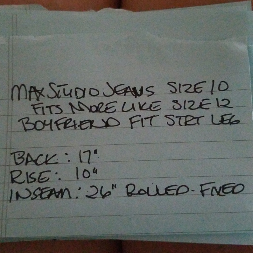 Size 10 Max Studio Boyfriend Crop Ankle - Picture 6 of 6